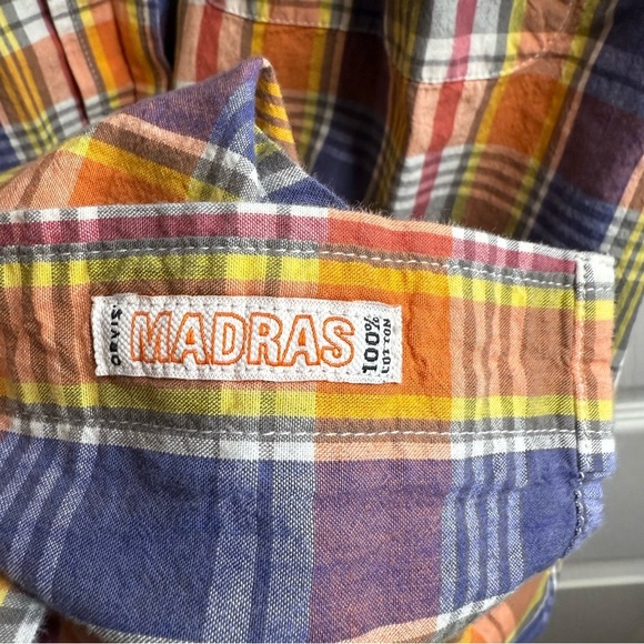 Orvis Men's Multicolor Plaid Madras Shirt 100% Cotton Size Large GUC - Picture 5 of 7